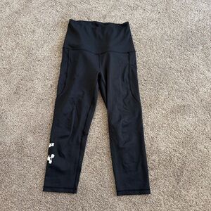 Barbell Babes Black Super High Waist Cropped Pocket Leggings Size Small